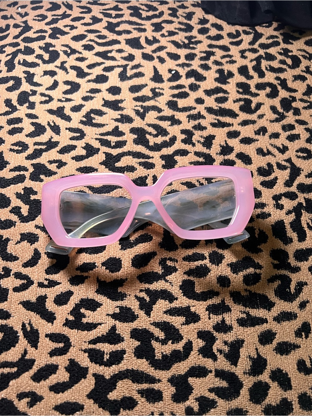 Pink Oversized Square Sunglasses - Brand Unspecified